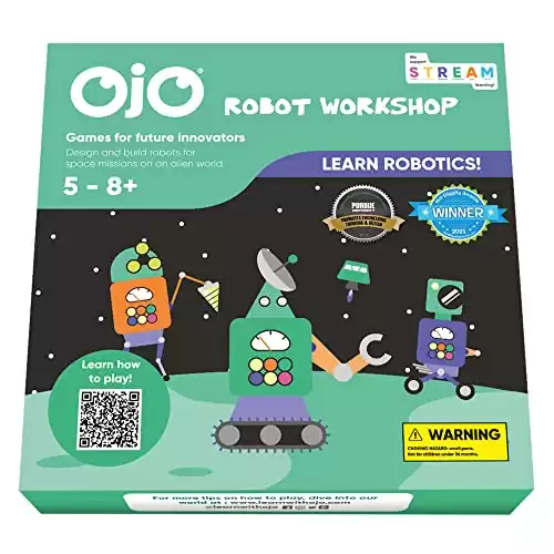 OjO STEM Toys for Kids Ages 5-7, Robot Workshop Board Game for Kids Stem Projects | Learning & Educational Toys for Boys & Girls | Smart Games for Brain Developing and Engineering Skills