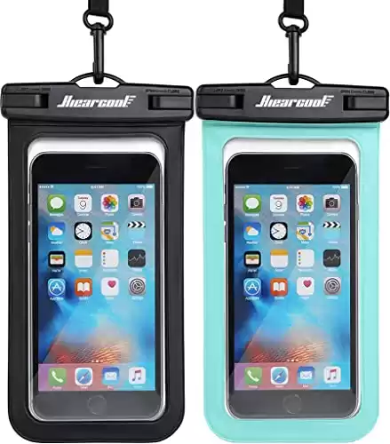 Hiearcool Universal Waterproof Phone Pouch, Waterproof Phone Case Compatible for iPhone 14 13 12 11 Pro Max XS Plus Samsung Galaxy S22 Cellphone Up to 7.2", IPX8 Cellphone Dry Bag for Vacation-2 ...