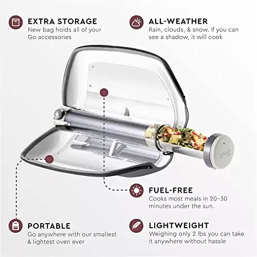 GOSUN Solar Oven Portable Stove- GoSun Go PRO Camp Stove Solar Cooker | Camping Cookware & Survival Gear, Outdoor Oven & Solar Powered Camping Grill, Camping Stove & Sun Oven For Backpacki...