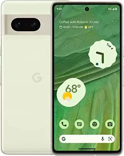Google Pixel 7 5G 128GB 8GB RAM 24-Hour Battery Factory Unlocked for All Carriers Global Version - Lemongrass