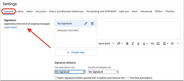 How to change signature in gmail image 3
