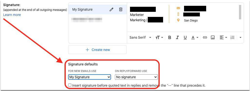How to change signature in gmail image 5