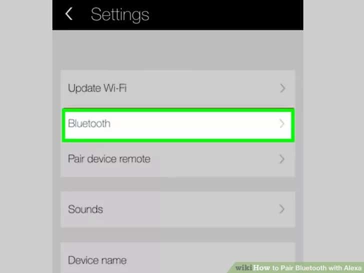 Once you have found the device, choose Bluetooth.