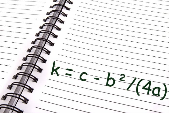 Use the formula below to calculate the k value.