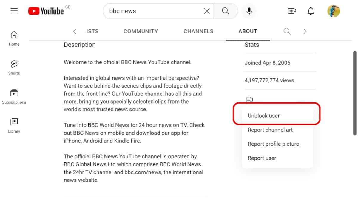 How to Block a YouTube Channel