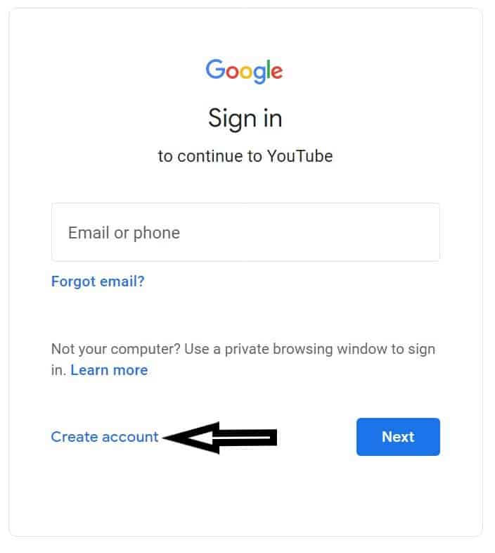 Sign into Google account.