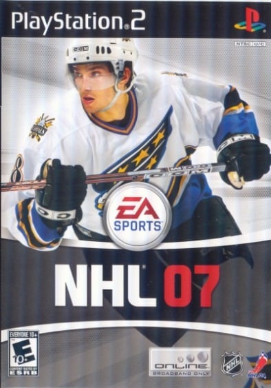 front cover of nhl 07 ps2 game