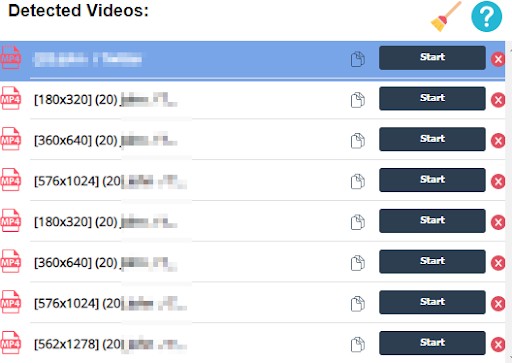 Select your ideal video quality and click start. 