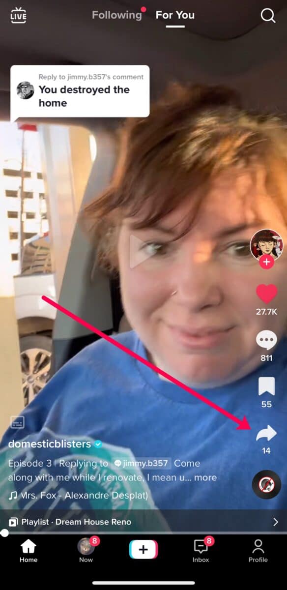 How to Download TikTok Videos: Step 2: Tap the Share Button