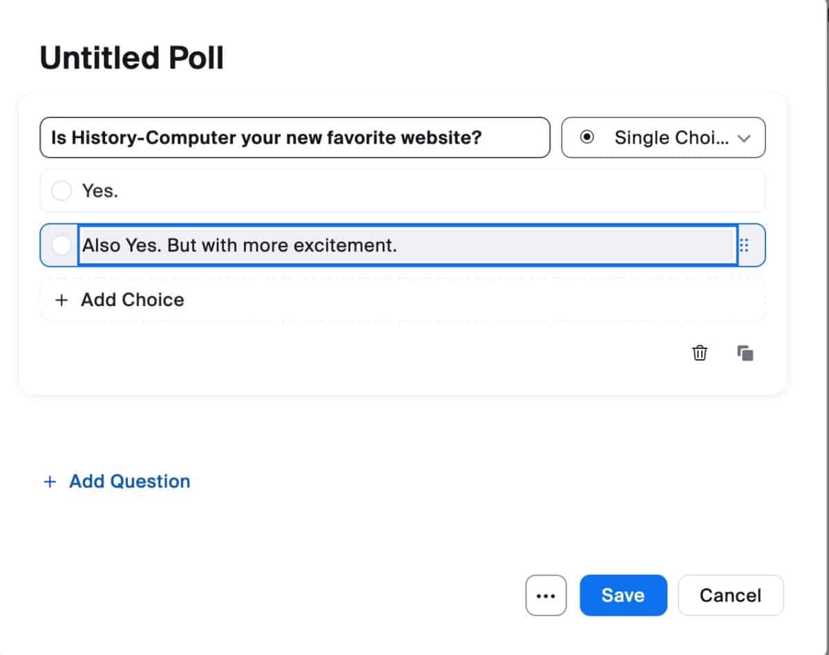 Step 6: Name Your Poll and Add Questions