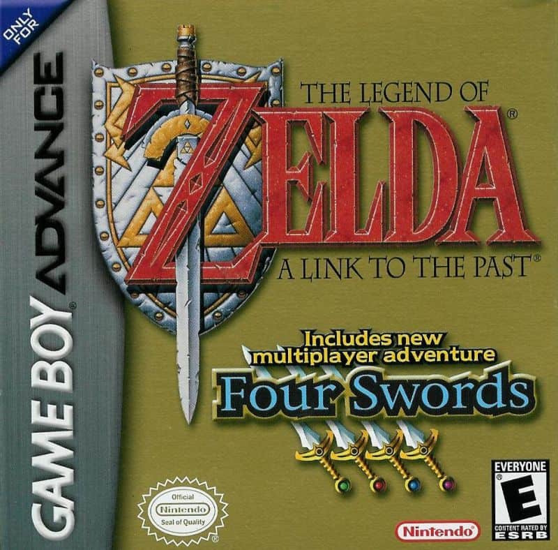 front cover of legend of zelda GBA