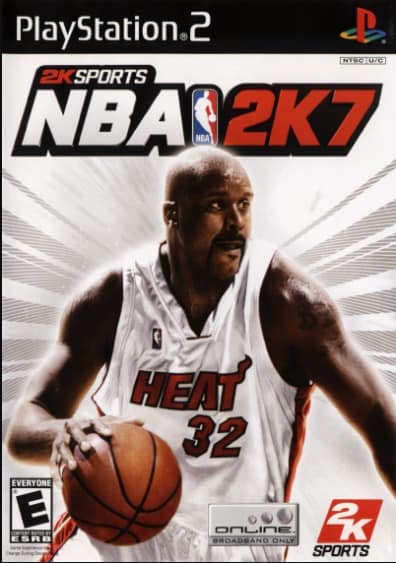 front cover of nba 2k7 ps2 game