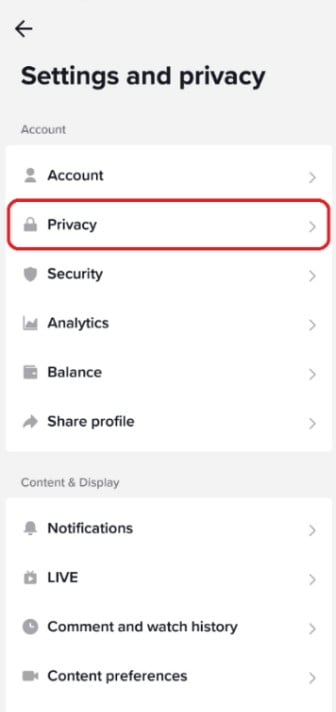 How to change your account settings on TikTok