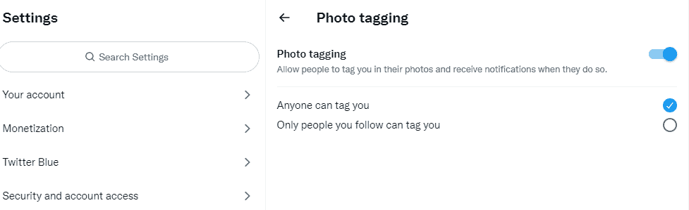 privacy safety settings Twitter
