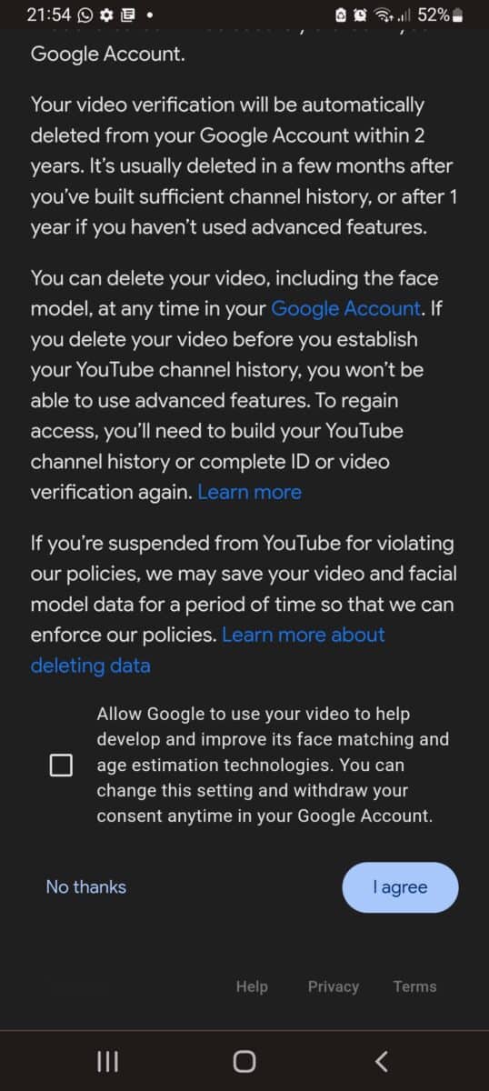 verify your youtube account