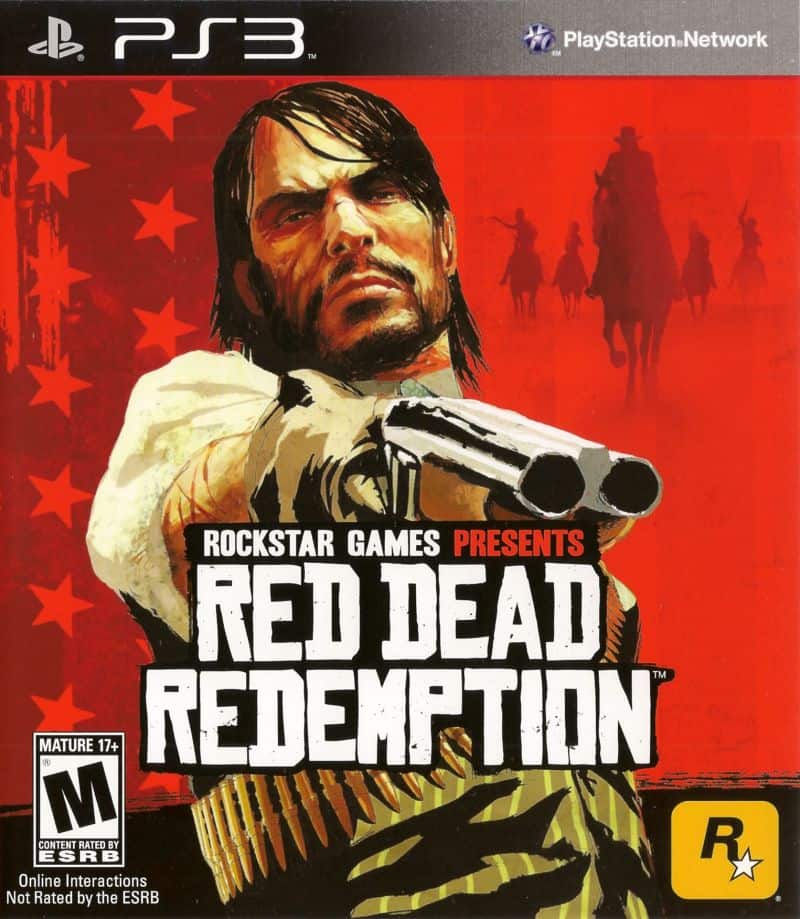 The front cover of the Red Dead Redemption PlayStation 3 game