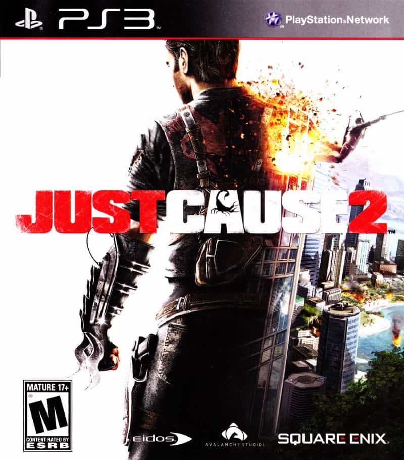 Front cover of the Just cause 2 PlayStation 3 game