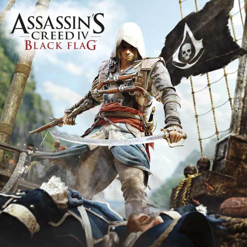 The front cover of the Assassin's creed 4: Black flag PlayStation 3 game