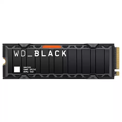 WD_BLACK 1TB SN850X NVMe Internal Gaming SSD Solid State Drive with Heatsink - Works with Playstation 5, Gen4 PCIe, M.2 2280, Up to 7,300 MB/s - WDS100T2XHE