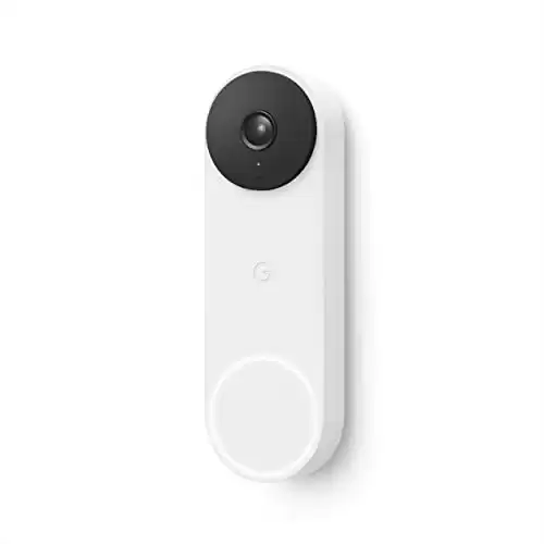 Google Nest Doorbell (Wired, 2nd Gen) - Video Doorbell Security Camera - Snow