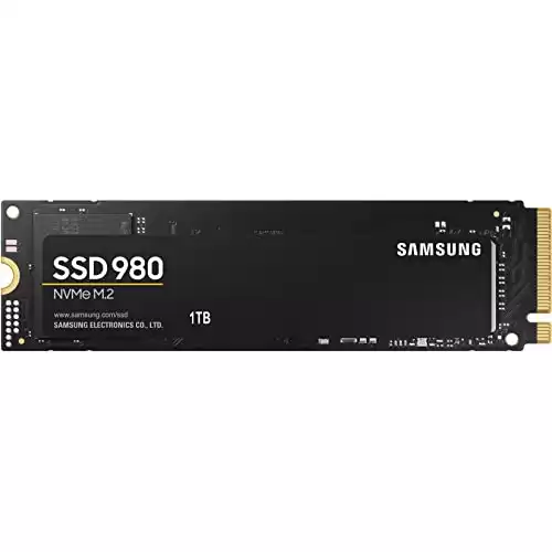 SAMSUNG 980 SSD 1TB PCle 3.0×4, NVMe M.2 2280, Internal Solid State Drive, Storage for PC, Laptops, Gaming and More, HMB Technology, Intelligent Turbowrite, Speeds of up-to 3,500MB/s, MZ-V8V1T0B/...