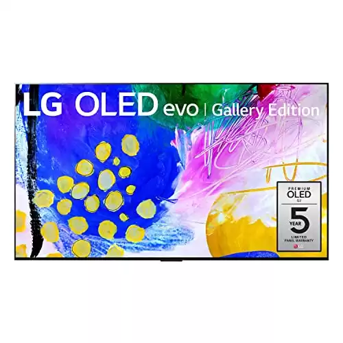 LG 83-Inch Class OLED evo Gallery Edition G2 Series Alexa Built-in 4K Smart TV, 120Hz Refresh Rate, AI-Powered, Dolby Vision IQ and Dolby Atmos, WiSA Ready, Cloud Gaming (OLED83G2PUA, 2022)