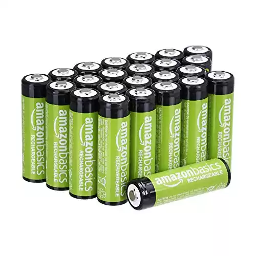 Amazon Basics 24-Pack AA Rechargeable Batteries