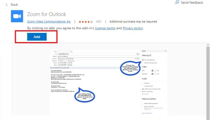 add zoom to outlook: Step 4: Add Zoom for Outlook
