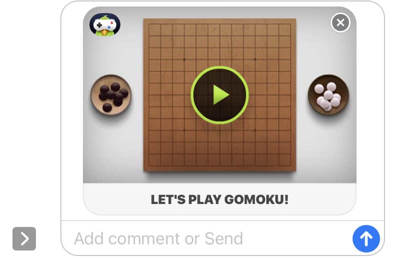 play gomoku on imessage
