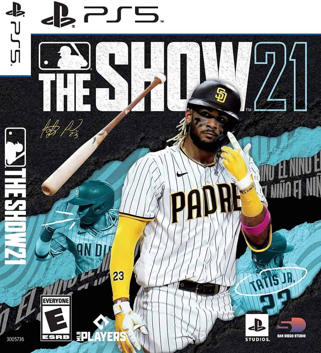 Front cover of the MLB The Show 21 PlayStation sports game