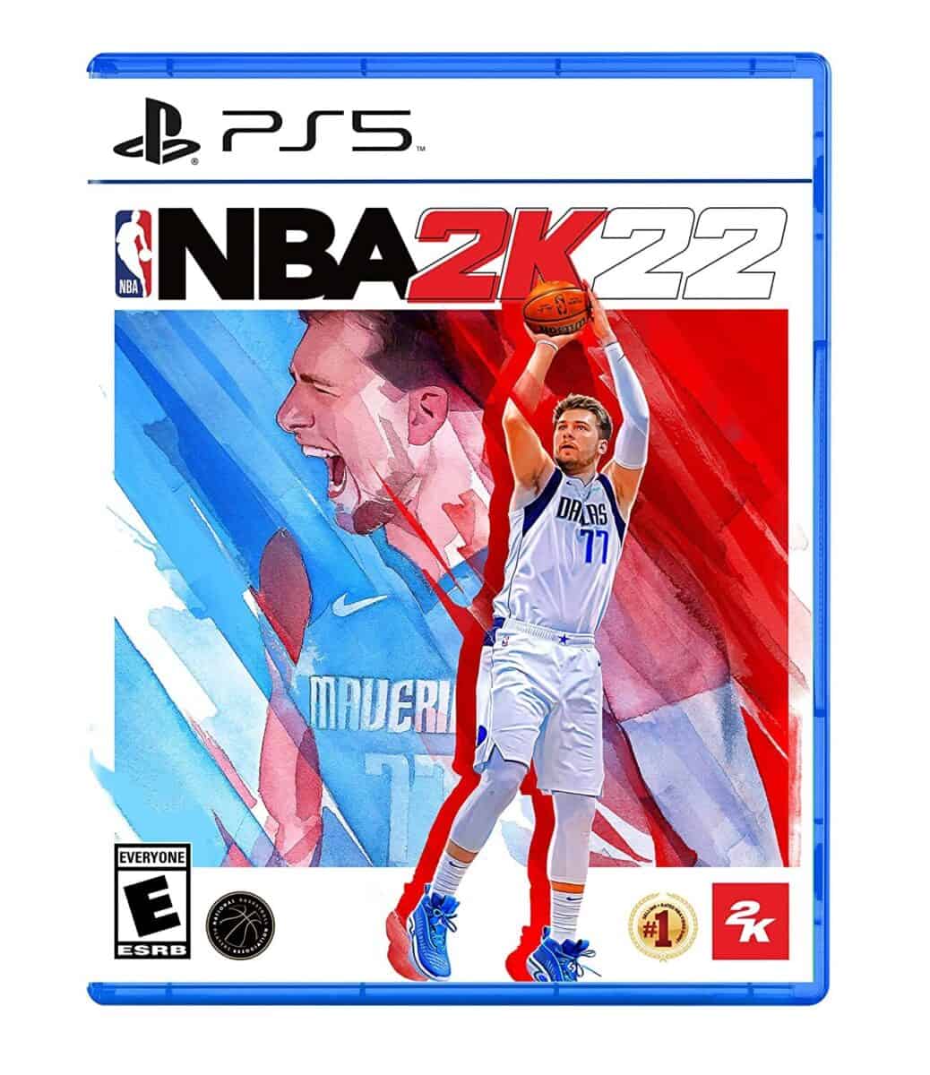 Front cover of the NBA 2K22 PlayStation sports game