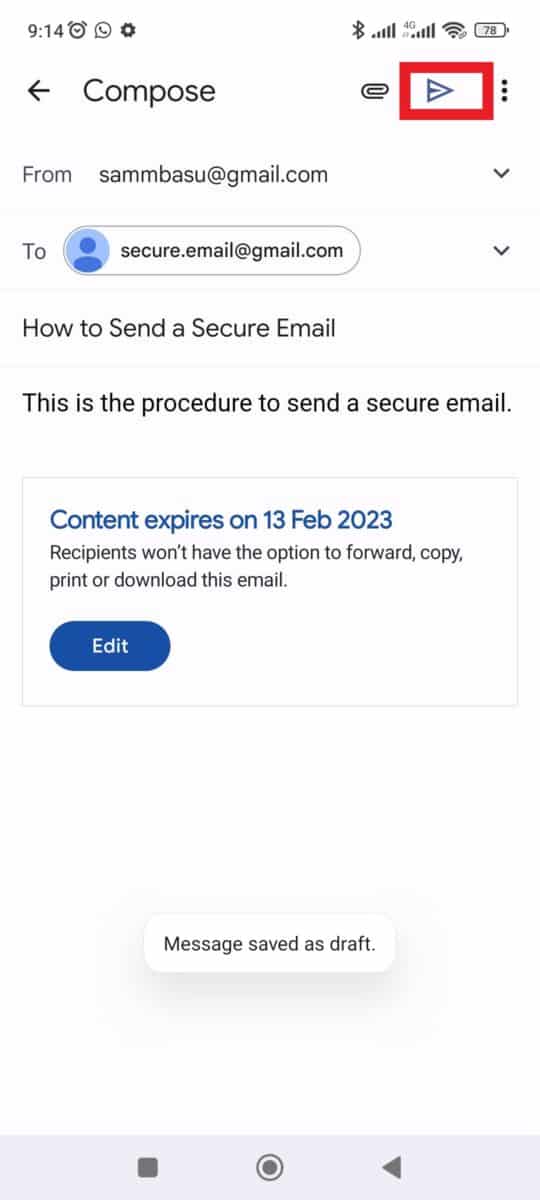 Step 6: Send your email