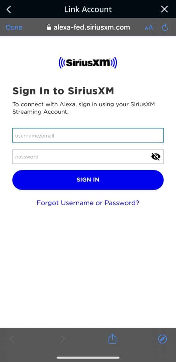 Add Sirius to Alexa