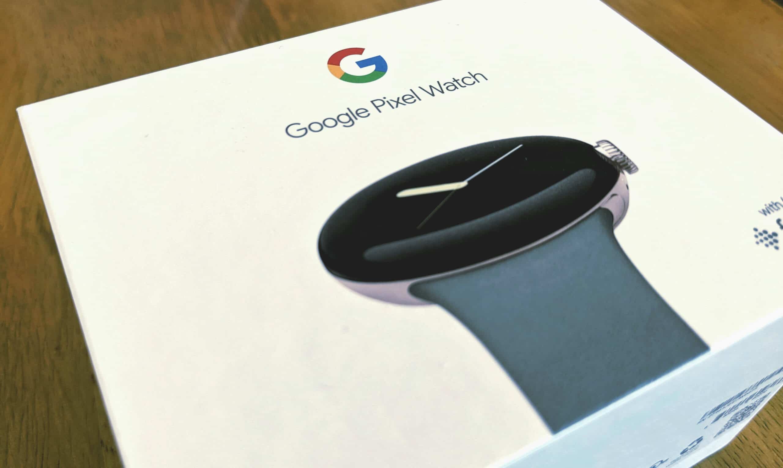 upclose of google pixel watch box
