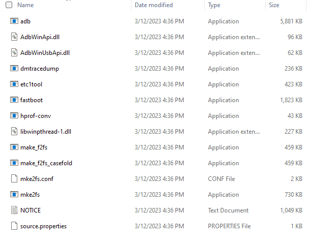 Step 1: Head over to the folder that contains the SDK files you extracted. 
