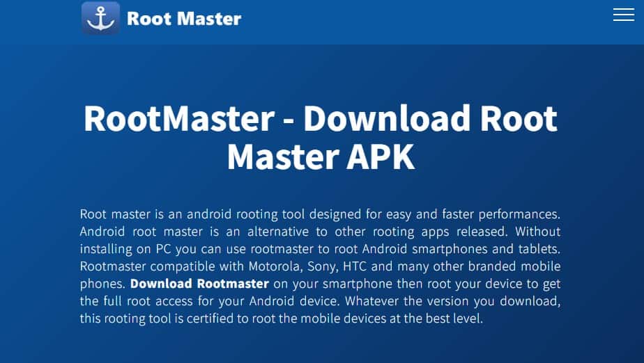 Step 1: Go to the official RootMaster website, download the apk file, and install it on your device. 