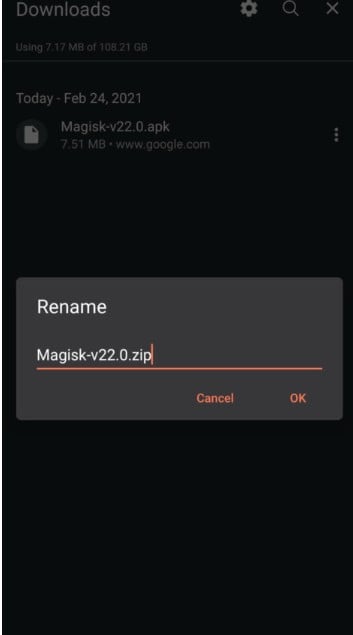 Step 1: The first step is to download the Magisk app.