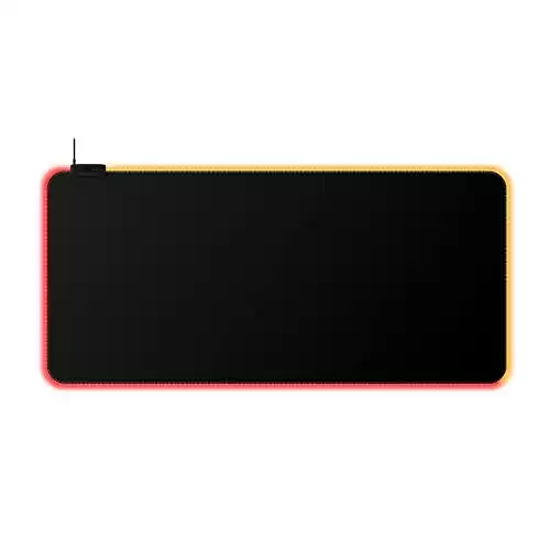 HyperX Pulsefire Mat – RGB Mouse Pad, XL, RGB Lighting, Rollable Cloth Surface, Onboard Memory for 3 Profiles, Touch Sensor Profile Switching, Anti-Slip Rubber Base