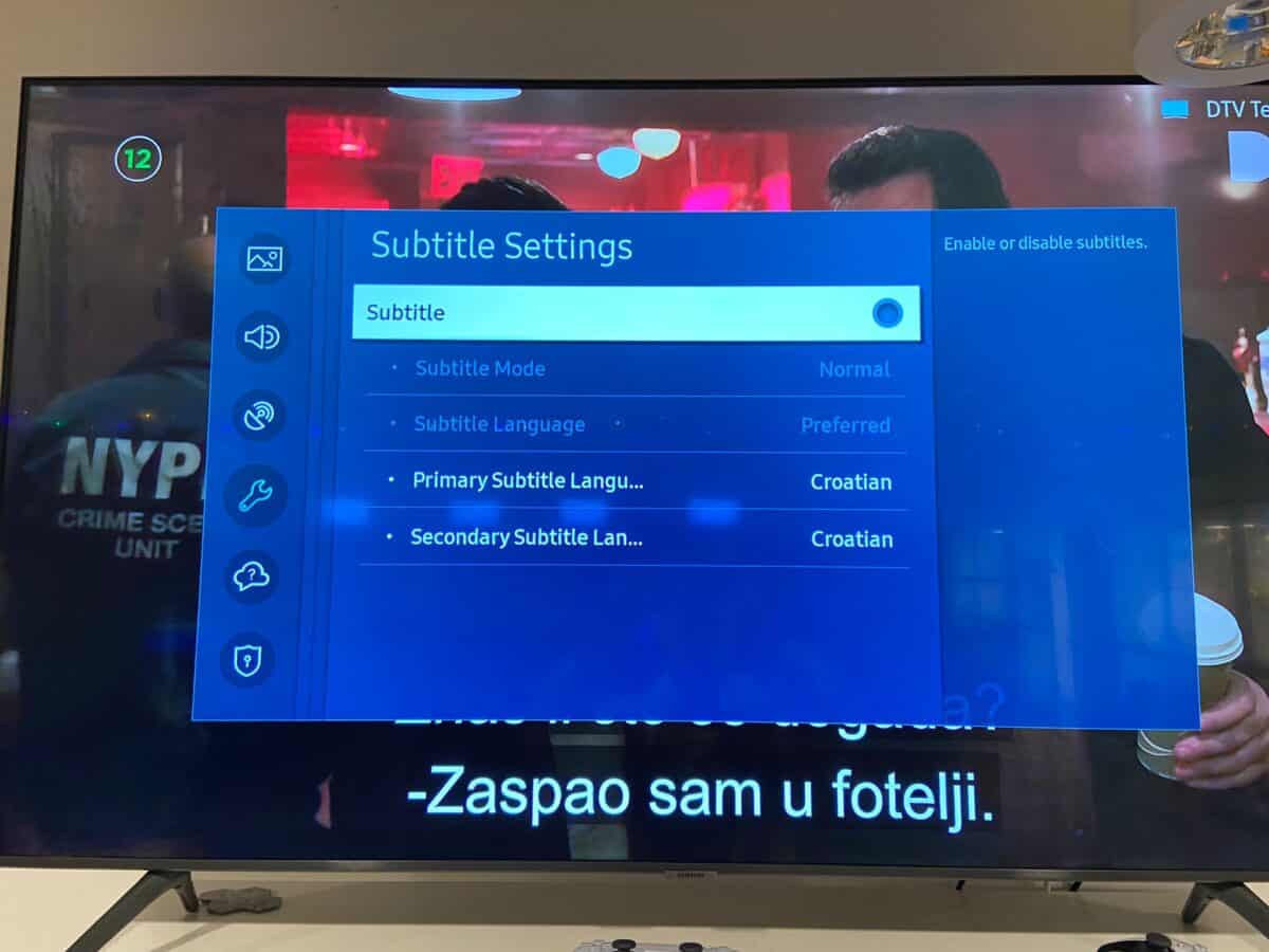 Turn off closed captioning Samsung TV