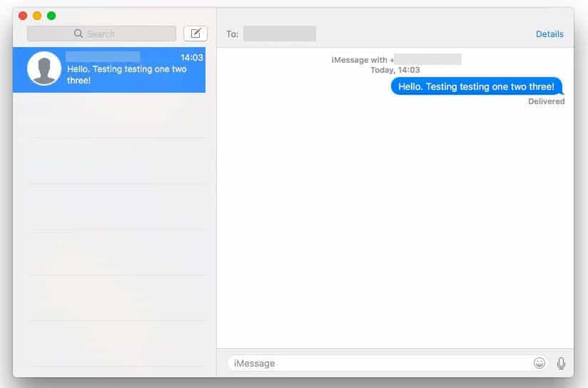 iMessage on Mac, send texts