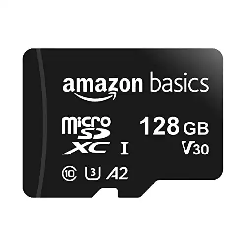 Amazon Basics microSDXC Memory Card with Full Size Adapter