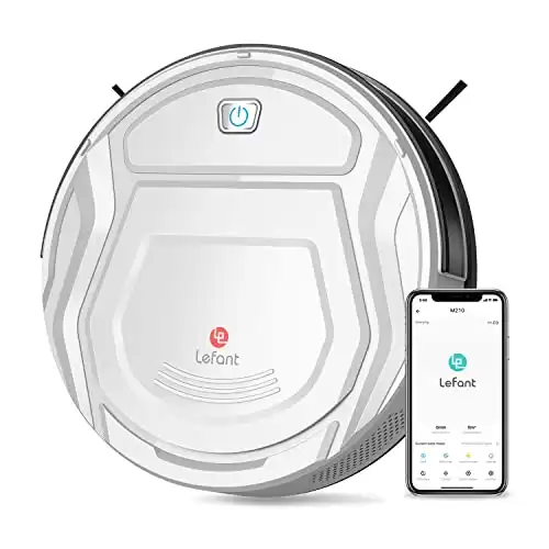 Lefant Robot Vacuum Cleaner, Tangle-Free, Strong Suction, Slim, Low Noise, Automatic Self-Charging, Wi-Fi/App/Alexa Control, Ideal for Pet Hair Hard Floor and Daily Cleaning, M210
