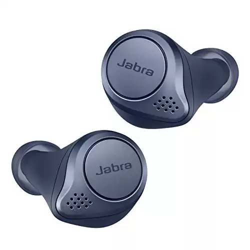Jabra Elite Active 75t True Wireless Bluetooth, Navy – Earbuds for Running and Sport, Charging Case Included, 24 Hour Battery, Active Noise Cancelling Earbuds