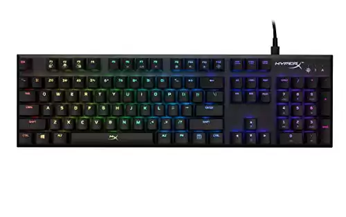 HyperX Alloy FPS RGB, Mechanical Gaming Keyboard, Compact, Software-Controlled Light and Macro Customization, Fast and Linear, Silver Speed Switches, RGB LED Backlit (HX-KB1SS2-US) (Renewed)