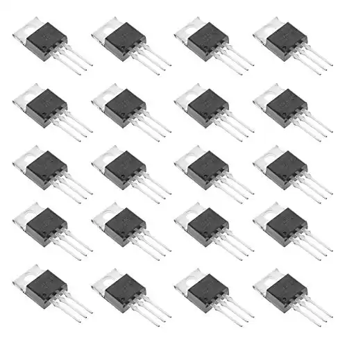 Bridgold 20pcs TIP42C TIP42 PNP Epitaxial Silicon Power Transistor, General Purpose, 6 A, 100 V, 3-Pin TO-220