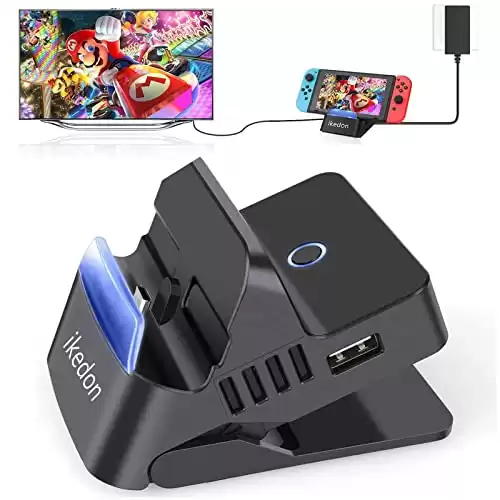 Docking Station for Nintendo Switch, Switch Dock, ikedon Portable TV Docking Station Replacement for Nintendo Switch with 4K HDMI and USB 3.0 Port