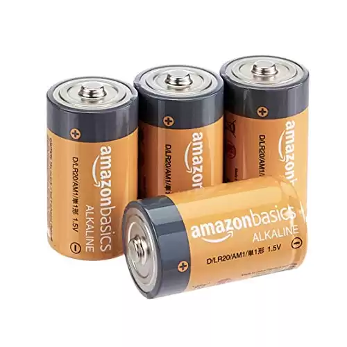 Amazon Basics 4 Pack D Cell Batteries