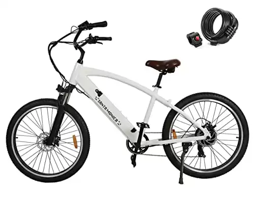 NAKTO Electric Bike 500W Ebike 26'' Electric Bicycle, 25MPH Adults Electric Mountain Bike with Removable 48v10ah Battery, Professional 6 Speed Gears,3 Riding Modes and Cruise Control Functio...