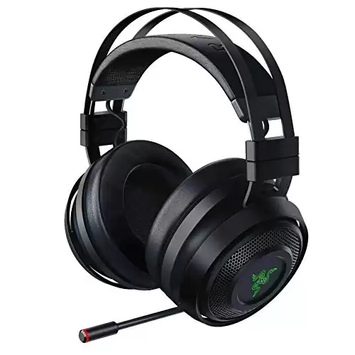 Razer Nari Ultimate Wireless 7.1 Surround Sound Gaming Headset: THX Audio & Haptic Feedback - Auto-Adjust Headband - Chroma RGB - Retractable Mic - For PC, PS4, PS5 - Black