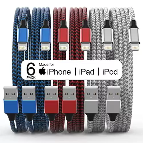 Nylon Braided, Fast Charging Lightning Cable [Apple MFi Certified]